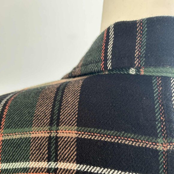 Brixton Forest Green Plaid Cotton Blend Cropped Shacket with Pockets – US S - Picture 8 of 12